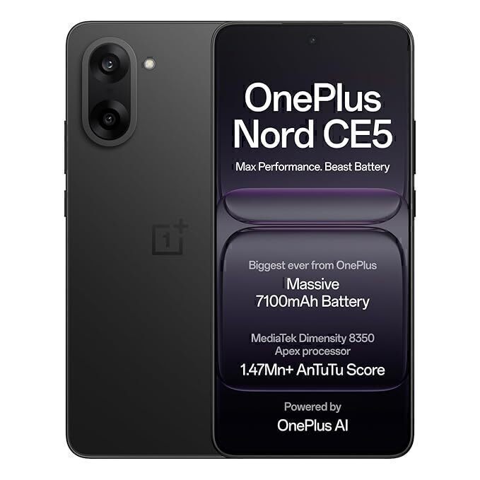 OnePlus Nord CE5: 6.77'' - 8GB RAM - 256GB ROM - Dual SIM - Black